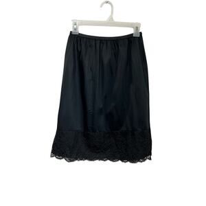 Vintage Sans Souci Black Lace Skirt Goth Grunge Whimsigoth Y2K Size M